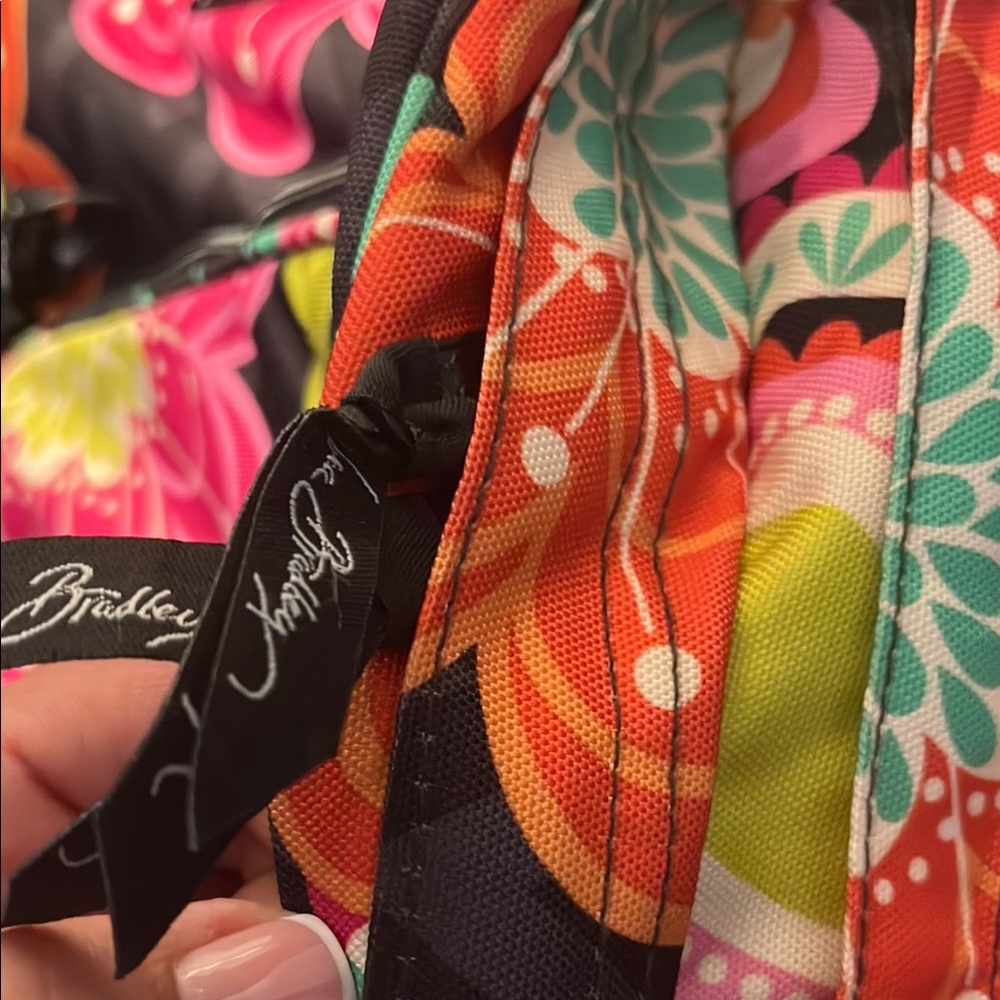 Vera Bradley Pink and Orange Backpack with Vibrant Floral Design - Picture 6 of 7
